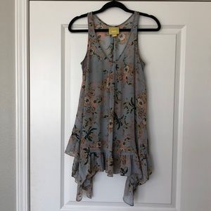 Anthropologie sleeveless sheer top